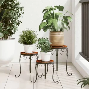 Set of 3 Ceramic Plant Stands